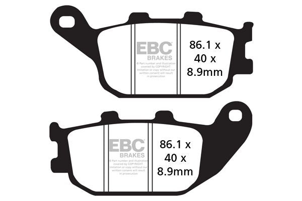 EBC SFA-HH Series Sindered Scooter Brake Pads for 2001-2004 HONDA NSS 250 Street Rear Sintered Metal Pair #SFA358HH