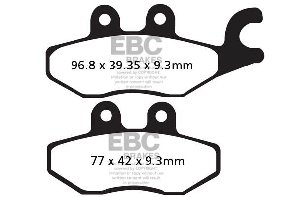 EBC SFA-HH Series Sindered Scooter Brake Pads Street Front Rear Sintered Metal Pair