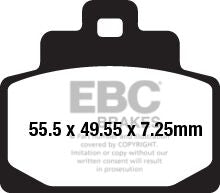 EBC SFA-HH Series Sindered Scooter Brake Pads Street Front Sintered Metal Pair #SFA681HH
