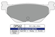 DP Brakes Standard Sintered Metal Brake Pads for 2012-2017 YAMAHA XP 530 T-Max Multi-Purpose Rear Pair