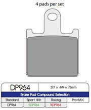 DP Brakes Standard Sintered Metal Brake Pads for 2006-2024 KAWASAKI Multi-Purpose Front Pair #DP964