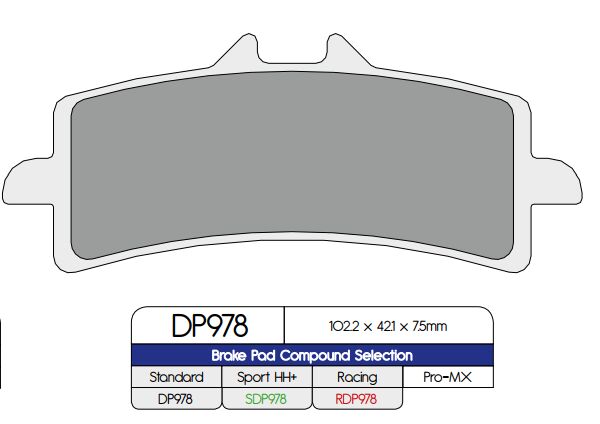DP Brakes Standard Sintered Metal Brake Pads Multi-Purpose Front Pair