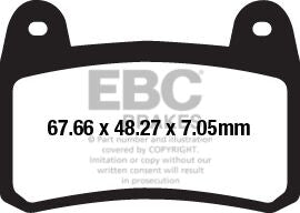 EBC FA-HH Series Sindered Brake Pads Street Front Sintered Metal Pair #FA658HH