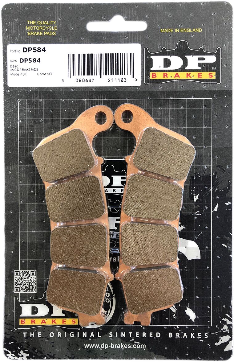 DP Brakes Standard DP Sintered Brake Pads for 2018-2024, 2026 HONDA GL 1800 ABS Rear Sintered Metal Set #DP584