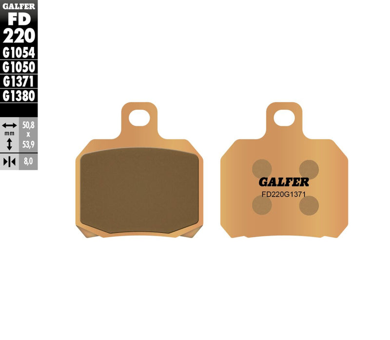 Galfer HH Sintered Brake Pads Rear Sintered Metal Set #FD220G1371