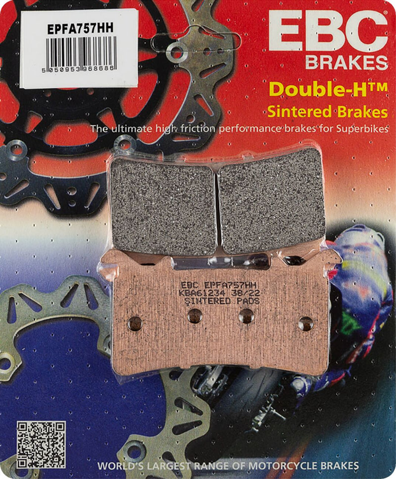 EBC EPFA Series Extreme Pro Sindered Brake Pads EPFA-HH Series Front Sintered Metal Set #EPFA757HH