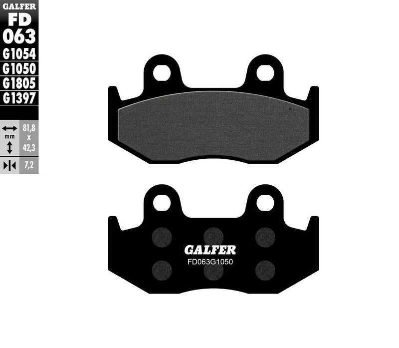 Galfer Semi-Metallic Brake Pads Street Front Semi-Sintered Metal Set #FD063G1050