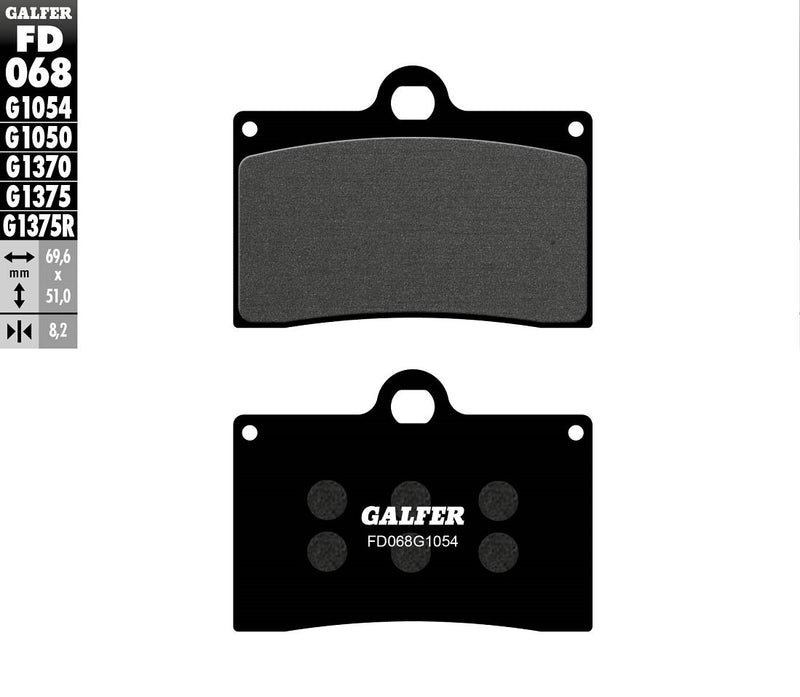 Galfer Semi-Metallic Brake Pads Multi-Purpose Street Front Rear Semi-Sintered Metal Set