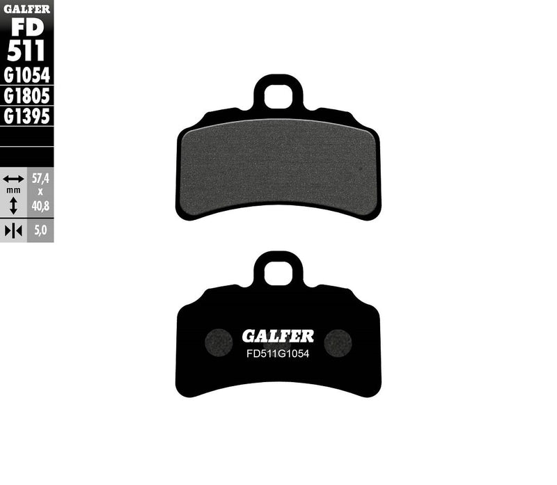 Galfer Semi-Metallic Brake Pads for 2017-2024 BETA EVO Off-Road Front Semi-Sintered Metal Set #FD511G1054