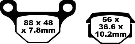 EBC FA Series Organic Brake Pads Multi-Purpose Street Front Rear Organic Base Pair #FA093