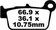 EBC TT Sport Carbon Fusion Brake Pads Off-Road Street Rear Pair