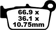 EBC TT Sport Carbon Fusion Brake Pads Off-Road Street Rear Pair #FA367TT