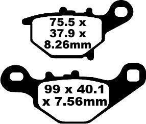 EBC TT Sport Carbon Fusion Brake Pads for 2005-2023 SUZUKI RM 85 Off-Road Rear Pair #FA401TT