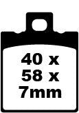 EBC SFA Series Organic Scooter Brake Pads Street Front Organic Base Pair #SFA047