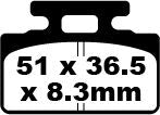 EBC SFA Series Organic Scooter Brake Pads for 2003-2016, 2018-2024 SYM Street Front Organic Base Pair #SFA151