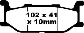 EBC SFA Series Organic Scooter Brake Pads for 2001-2004 YAMAHA Street Front Organic Base Pair #SFA179