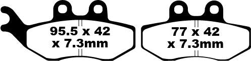 EBC SFA Series Organic Scooter Brake Pads Street Front Rear Organic Base Pair #SFA194