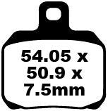 EBC SFA Series Organic Scooter Brake Pads Street Front Rear Organic Base Pair #SFA266