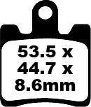 EBC SFA Series Organic Scooter Brake Pads Street Front Organic Base Pair #SFA283/4