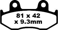 EBC SFA Series Organic Scooter Brake Pads for 2000-2011 HONDA Street Front Organic Base Pair #SFA323