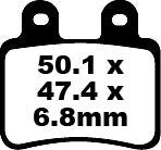 EBC SFA Series Organic Scooter Brake Pads Street Front Rear Organic Base Pair #SFA350