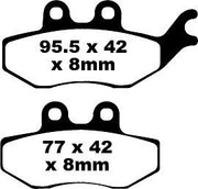 EBC SFA Series Organic Scooter Brake Pads for 2002-2003 ITALJET JUPITER 250 Street Rear Organic Base Pair #SFA374