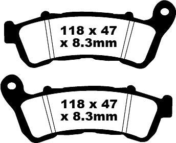 EBC SFA Series Organic Scooter Brake Pads Street Front Organic Base Pair