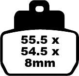 EBC SFA Series Organic Scooter Brake Pads for 2004-2009 PIAGGIO Street Rear Organic Base Pair #SFA425
