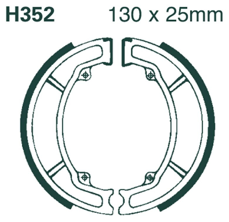 EBC Standard Brake Shoes for 2000-2024 HONDA Smooth Rear Organic Base Set #H352