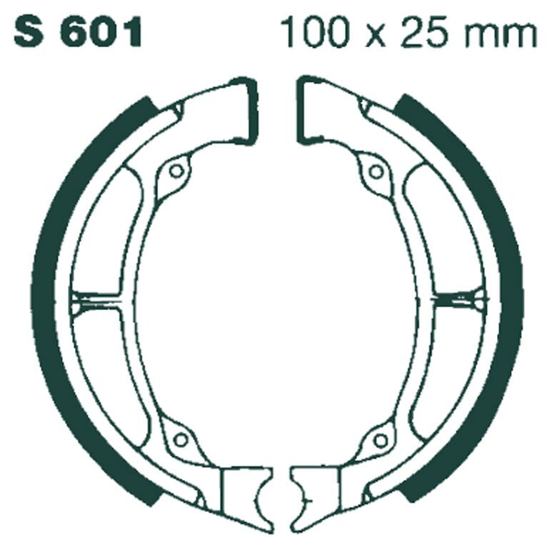 EBC Standard Brake Shoes for 1980-1982, 1991-2000 SUZUKI Smooth Front Rear Organic Base Set #S601