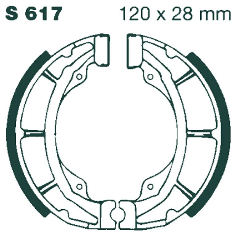 EBC Standard Brake Shoes for 1979-1981, 1991-2000 SUZUKI Smooth Front Rear Organic Base Set #S617