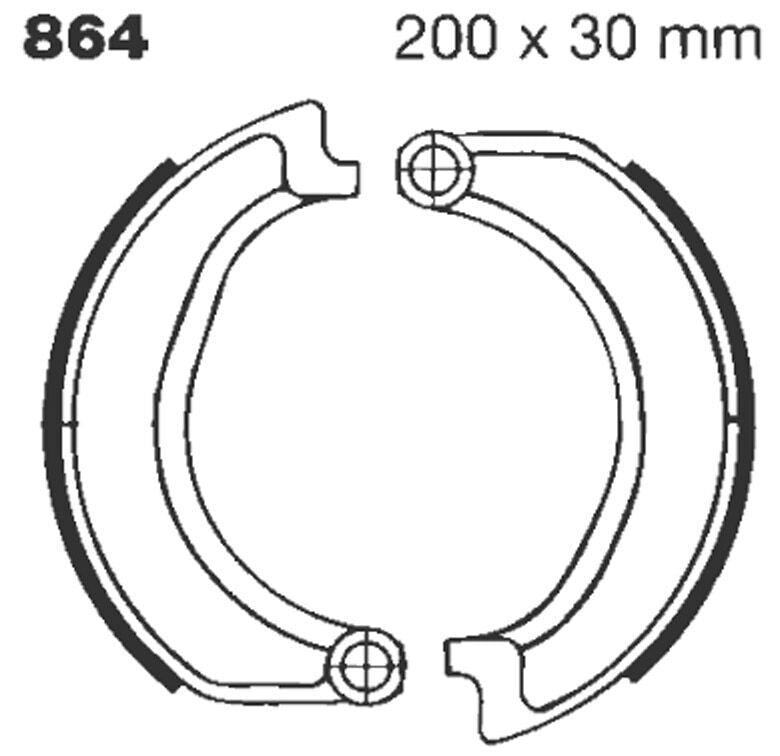 EBC Standard Brake Shoes for 1969-1976 BMW Smooth Front Organic Base Set #864