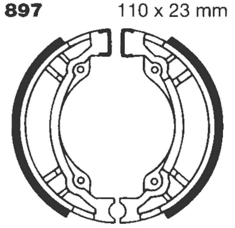EBC Standard Brake Shoes Smooth Rear Organic Base Set #897