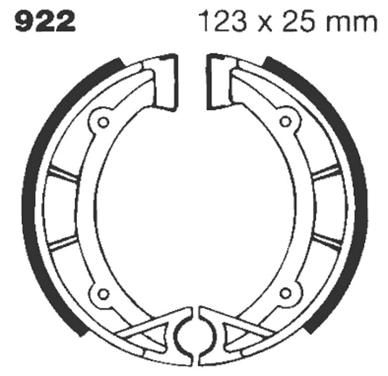 EBC Standard Brake Shoes Smooth Organic Base Set #922