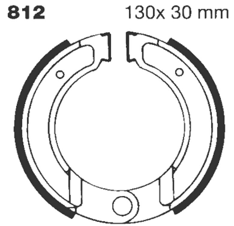 EBC "G" Grooved Brake Shoe for 1981-1985 KTM Organic Base Set #812G
