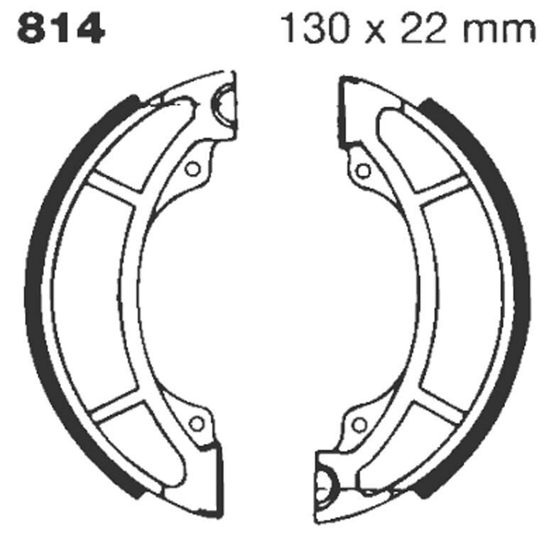 EBC "G" Grooved Brake Shoe for 1984-1992 KTM Organic Base Set #814G