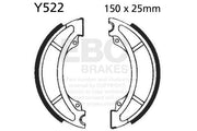 EBC Standard Brake Shoes for 1973-1974, 1994-1996 YAMAHA Smooth Front Organic Base Set #Y522