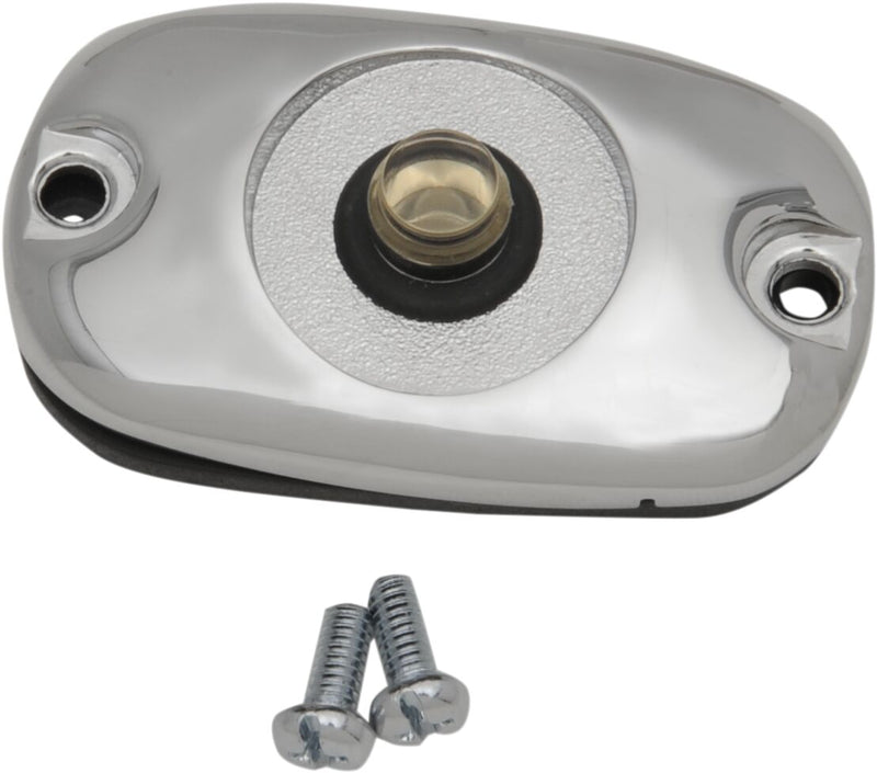 Drag Specialties Rear Brake Master Cylinder Cover Kit - Cover KIT REAR Brake Master Cylinder Chrome for Harley-Davidson Softail 2000-2005