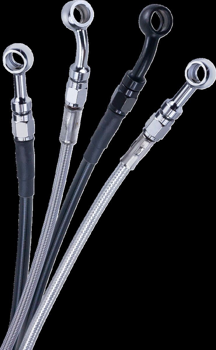 Barnett Upper Brake Line - Each - Black for Harley-Davidson Touring 2023-2024