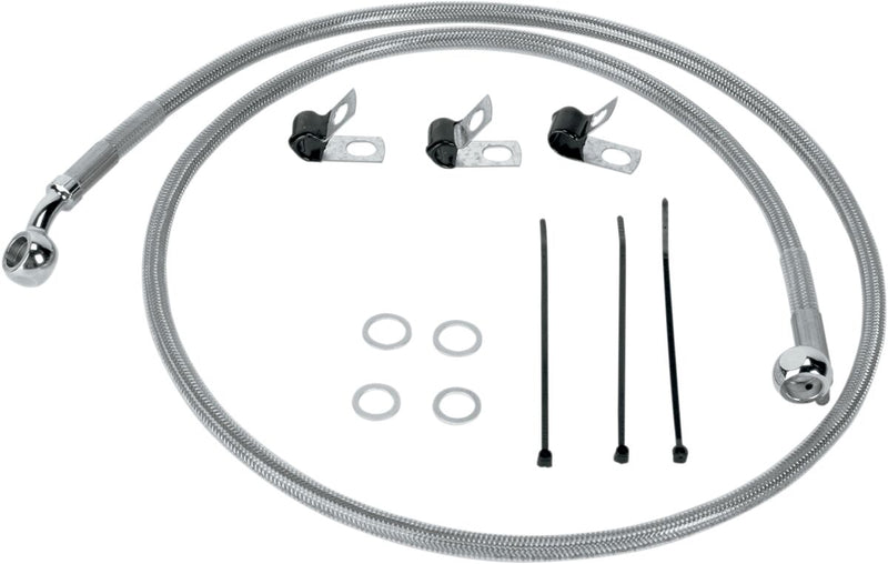 Drag Specialties Stainless Steel Brake Line Kit Fits Harley-Davidson Softail Models 2000-2007