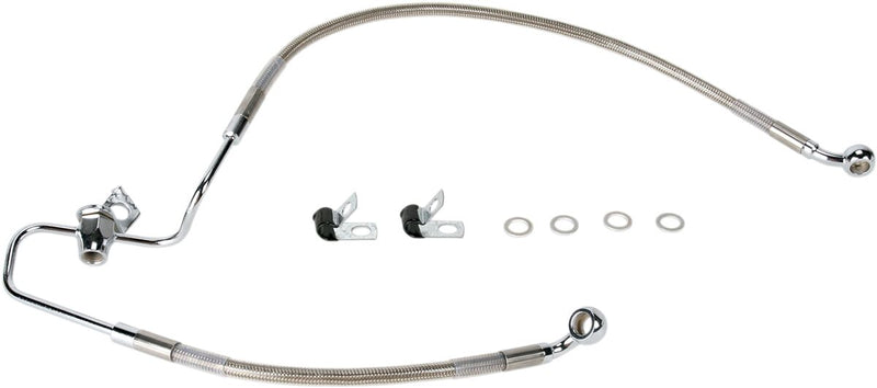 Drag Specialties Stainless Steel Brake Line Kit Fits Harley-Davidson Sportster Models 2004-2013