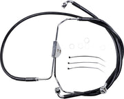 Drag Specialties Extended Length Black Vinyl Brake Line Kit #620085-4BLK
