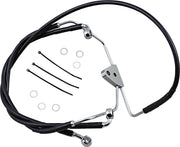 Drag Specialties Extended Length Black Vinyl Brake Line Kit #620085-6BLK