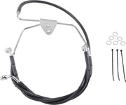 Drag Specialties Extended Length Black Vinyl Brake Line Kit Fits Harley-Davidson Touring Models 1996-2007