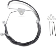 Drag Specialties Extended Length Black Vinyl Brake Line Kit Fits Harley-Davidson Touring Models 1996-2007