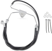 Drag Specialties Extended Length Black Vinyl Brake Line Kit Fits Harley-Davidson Touring Models 1996-2007