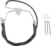 Drag Specialties Extended Length Black Vinyl Brake Line Kit Fits Harley-Davidson Touring Models 1996-2007