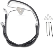 Drag Specialties Extended Length Black Vinyl Brake Line Kit Fits Harley-Davidson Touring Models 1996-2007