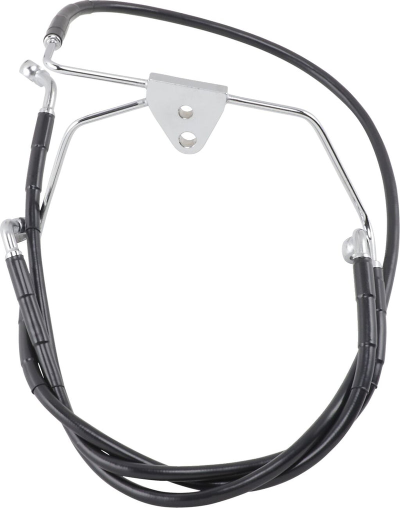 Drag Specialties Extended Length Black Vinyl Brake Line Kit Fits Harley-Davidson Touring Models 1996-2007