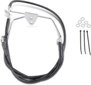 Drag Specialties Extended Length Black Vinyl Brake Line Kit Fits Harley-Davidson Touring Models 1996-2007